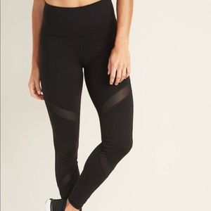 Old Navy Black Mesh Cutout Leggings